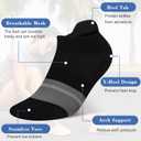 Gonii Women's Ultra-Thin Lightweight No-Show Ankle Socks - Seamless Toe Design, Non-Slip Arch Band (6 Pairs) for Running (Black, L)