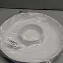 Chip and Dip Serving Set Divided Serving Platter Appetizers and Cheeses Serving Tray White Compartment Dishes for Party, Christmas, Dessert, Fruit, Candy, 13-inch Set of 2