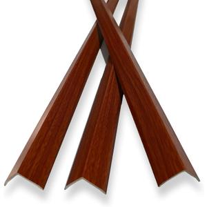 6 Pcs 49" Wall Corner Protector Trim, Walnut Wood Grain Edge Strip for Door and Window Frames Mirror Trim Backsplash Tile Edge (Walnut)