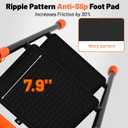 Step Ladder, 900lbs Capacity Heavy Duty Step Stool with Safety Lock, Wide Anti-Slip Pedal, Black Sturdy Step Ladder, Step Ladder 4 Step Folding with Orange Cushioned Handle for Kitchen, Home & Garage