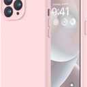 LOVE 3000 Designed for iPhone 13 Pro Max Case, Premium Silicone with [Soft Anti-Scratch Microfiber Lining] Shockproof Protective Phone Case for Men Women Girls 6.7", Chalk Pink