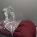 COHOME Quilted California King Size Comforter - All-Season Down Alternative Duvet Insert - Luxury Hotel Winter Warm Burgundy Comforter with Anti-Clump Tech & 8 Tabs -Reversible 96"x104"