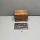 MyGift Solid Burnt Wood Suggestion Box with Lock, Interchangable Chalkboard and Acrylic Sign Holders, Comment Box Ballot Tip Collection School Fundrasing Dropbox