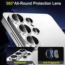 4 x Ferilinso Camera Lens Protector for Samsung Galaxy S26 Ultra, Metal Aluminum Alloy, Unbreakable Protection, Phone Case Friendly, Camera Cover Film Accessories Screen Protector Tempered Glass, Silvery