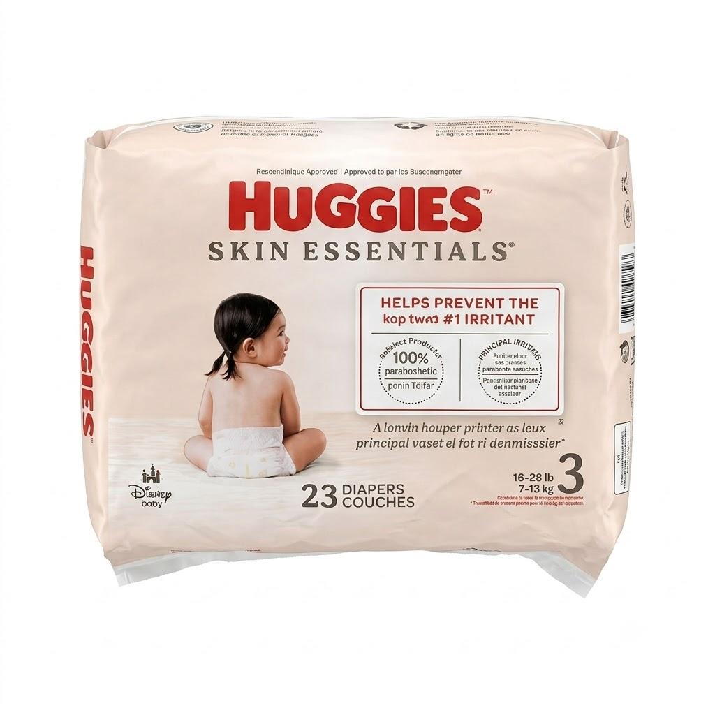 Huggies Skin Essentials Disposable Baby Diapers (Size 3)-26 PCS