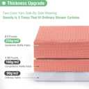 Dynamene Coral Fabric Shower Curtain - Waffle Weave Textured Heavy Duty Cloth Shower Curtains for Bathroom, 256GSM Hotel Luxury Weighted Bath Curtain Set with 12 Hooks,72x72, Coral