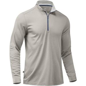 Obla Golf Quarter Zip Pullover for Men Mock Neck Sweatshirt Lightweight Sun Protection Men's Long Sleeve Golf Shirt, 3XL