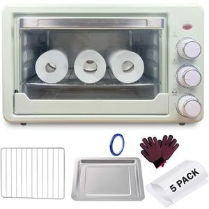 Sublimation Oven Machine, 22L 110V 1500W Convection Oven for Sublimation Blanks Mugs Tumblers Cups Water Bottles Bulk Printing with Heat Resistant Tape, Glove and Shrink Wrap.