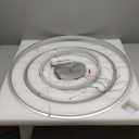 3-Rings Modern LED Chandelier Black, Dimmable Pendant Lighting with Remote Control Circular Flush Mount High Ceiling Light for Living Room Dining Room Foyer, 3000K-6500K D31.5