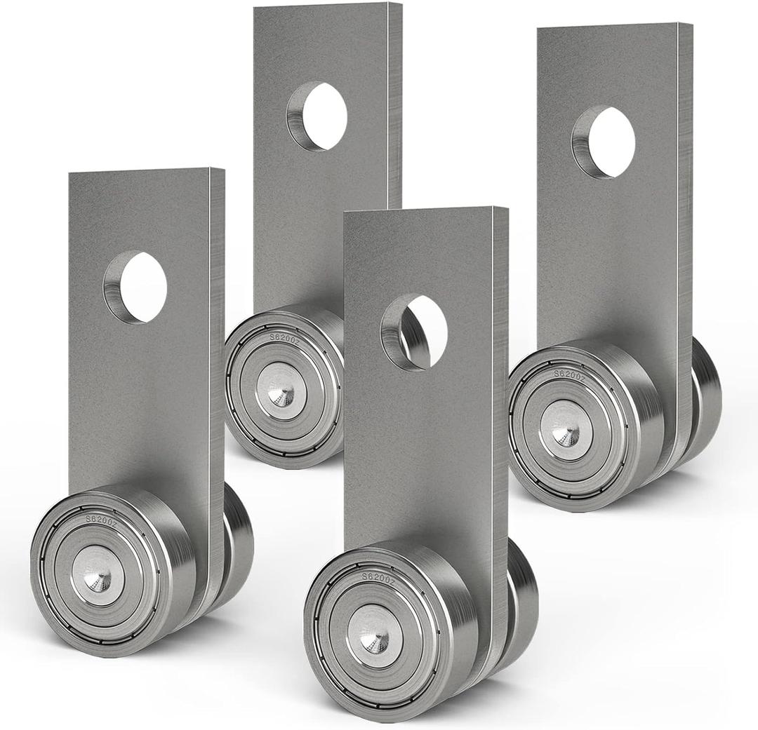 Trolley Assembly,2 Wheel Trolley Rollers for Use with 1-5/8" Wide and All 1-5/8" or Taller Strut Channel (Pack of 4)