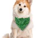 St. Patrick's Day Dog Bandana, Lucky Pet Bandana, Shamrock Irish Style Pet Triangle Scarf, Clover Pets Accessories, Holiday Triangle Dog Bandanas for Small Medium Dogs