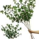 SNAIL GARDEN 4Pcs 43.3" Artificial Greenery Stems, Fake Ficus Branches with Eucalyptus Leaves & Fern, Faux Plants for Tall Vase, Indoor Outdoor Table Centerpiece, Home Garden Party Decor