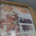 Kokia 9x12 Area Rugs Living Room Washable Non Slip Low Pile Vintage Floral Stain Resistant Soft Large Rugs for Bedroom, Dining Room, Kitchen, Indoor Leisure Rooms, Nova Tangerine Sand Moss Chesnut