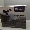 Walkers for Seniors, Rollator Walker with Seat, Walkers for Seniors with seat, 350 lb Capacity,with 8'' Big Wheels, Rolling Walker (Burgundy) (Red)