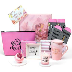 Dog Mom Gifts for Women, Dog Lovers Gifts for Dog Lovers Women, Dog Themed Gift Basket, Birthday Gifts for Women, Mom, Sister, Wife, Unique Gifts for Women, Mothers Day Gift Basket