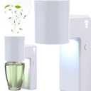 2 PCS Wall Fragrance Plug in with Night Light and Oil Diffuser Plug with Upgraded Fragrance Concentration Control, Compatible with Bath and Body Works WallFower for Home, White