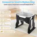 0.85 Gallon Elevated Small Water Bowl, 10" Raised Dog Bowl with Stand for Medium Breed, Full Metal for Joint Pressure Relief, Easy Clean for Indoor Outdoor