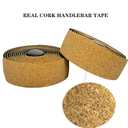 Cork Bike Handlebar Tape for Road Bike 2 Rolls Anti-Slip Shock Absorption Bicycle Wrapping Grip Bar Tapes with Bar Plugs (Cork Original)
