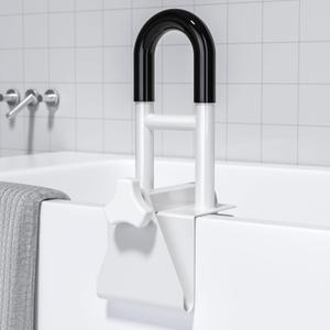FSA/HSA Eligible Bathtub Safety Rail: Shower Grab Bar Handle for Seniors, Elderly, and Disabled, Fits 3 to 7 Inch Tub Walls, Bathroom Safety Bars with Non-Slip Grip, Supports 300 lbs