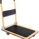 MaxWorks 80876- Foldable Platform Truck Push Dolly 330 lb. Weight Capacity Black and Yellow 28.75" x 18.75" x 33"