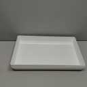 US Acrylic Avant White Plastic Serving Trays (Set of 3) 15 x 10 | Large Reusable Rectangular Party Platters | Serve Appetizers, Fruit, Veggies, & Desserts | BPA-Free & Made in USA