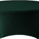 Hunter Green 5 ft 60inch Round Spandex Tablecloth Fitted Stretch Table Cover for Wedding Party Decoration
