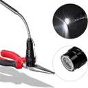 Magnetic Flashlight Gifts for Men Stocking Stuffers for Men Adults Pickup Tool Cool Extendable Magnet Telescoping Gadgets Christmas Birthday for Dad Him Husband Boyfriend Grandpa Handyman Mechanics (Black)