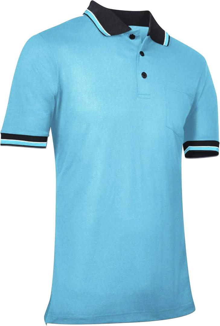 CHAMPRO Umpire Polo Shirt (Medium, Light Blue)
