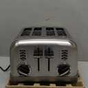 Cuisinart 4 Slice Toaster, Compact Stainless Steel Toaster with Extra-Wide Slots for Toasting Bread, French Toast, Bagels and Pastries, Defrost & Reheat Functions, CPT-180P1, Brushed Stainless