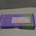 Qisan Wireless/Wired Mechanical Gaming Keyboard, Triple Mode 2.4G/USB-C/BT (98%) Wireless Mechanical Keyboard with US Layout | Brown Switch Rechargeable RGB Backlit Keyboards for Gaming, Blue & White