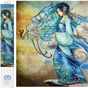 DIAMOND DOTZ Dragon Princess Diamond Painting Kits for Adults - Diamond Art Kits a Relaxing Creative Craft Kit with Dotz Gems 26.4x33.5