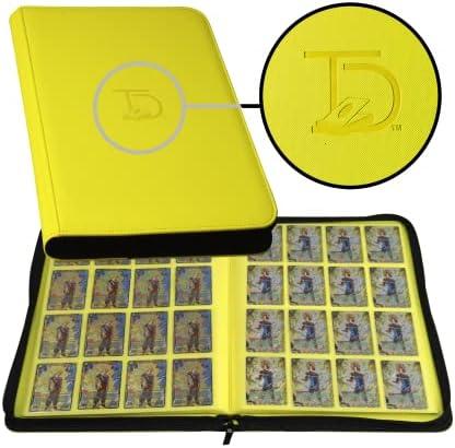TopDeck TCG Binder - Yellow, 16 Pocket Side Loading Card Binder, Compatible with Pokemon, Yu-Gi-Oh, Magic the Gathering, and More