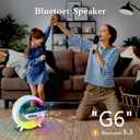 Alarm Clocks For Bedrooms White Speaker Wireless Charger Smart Light Sound Machine Smart Alarm Clocks for bedrooms Night Light Lamp Sunrise Alarm Clock Restroom Bedroom 6.14 inch(Mini-Style G63)