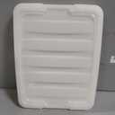 IRIS USA 32 Qt Stackable Plastic Storage Bins with Lids, 6 Pack - BPA-Free, Made in USA - Discreet Organizing Solution, Latches, Durable Nestable Containers, Secure Pull Handle - Pearl