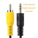 2 x 3.5mm to RCA-connecter Cable, 1/8 inch Male-Plug to RCA-connecter Male Audio Adapter Cable,