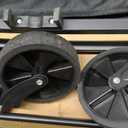 PASAMIC Collapsible Wagon 220 lbs, Heavy Duty Wagon Carts Foldable, Portable Wagons for Groceries, Beach Cart with All-Terrain Wheels & Drink Holders, Utility Wagon for Shopping, Sports, Camping,Black