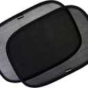2-Pack Car Window Shades by Enovoe - 19 x 12 in Side Window Cover for SUVs, Sedans, and Trucks - Protects Baby from UV Rays and Glare - Cling Design for Easy Use - Plain