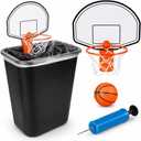 ArtCreativity Mini Basketball Hoop Can Set, Includes Clip-On Hoop with Backboard, Inflatable Ball and Pump, Fun Basketball Stocking Stuffers for Kids, Office Toys for Adults, Classroom Games
