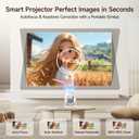 Mini Projector with Wifi 6 and Bluetooth 5.4, Smart Portable Projector 4K Support, Android 14 & 400 ANSI, Auto Focus & Keystone, 1080P Small Proyector Magcubic HY320Pro for Bedroom, Movie, Outdoor