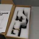 Front Door Handleset, Entry Door Handle Set with Cove Knob for Right and Left Handed Sided Doors, Interior and Exterior Entrance Passage Lock, Lower Half Grip, Matte Black