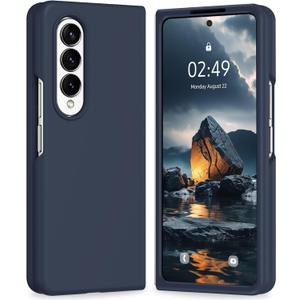 case for Samsung Galaxy Z Fold 4 5G Case, Liquid Silicone Case for fold 4 Silicone case Hard PC Soft Silicone Gel Rubber Bumper Galaxy z fold 4 Slim case, Midnight Blue case for Samsung Galaxy Z Fold 4 5G Case, Liquid Silicone Case for fold 4 Silicone case Hard PC Soft Silicone Gel Rubber Bumper Galaxy z fold 4 Slim case, Midnight Blue