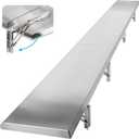 Folding Concession Shelf 12" x 96", Spliced Style Drop Down Concession Serving Window, Stainless Steel Folding Shelf Serving Food Shelf for Windows
