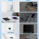 Portable Phone Charger, 10000mAh PD20W Fast Charging Power Bank with Built-in Cables & Wall Plug, External Battery Bank with LED Display, Travel Essential Battery Pack for iPhone, iPad, Samsung White
