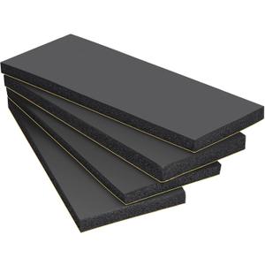 Garage Wall Protector, 4 Pack Garage Car Door Protector Bumper Guard for Car Doors Anti-Collision Waterproof Inflaming Ultra Self Adhesive EVA Foam for Warehouse (4 Pack: 16-17/32" x 5-29/32" x .79) (Black)