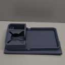 Couch Arm Cup Holder CLESOO Couch Arm Tray Anti-Slip Couch Cup Holder Silicone Sofa Armrest Tray Dual Side Pocket Couch Drink Holder Sofa Caddy Arm Remote Holder Snack Caddy with Phone Holder Blue