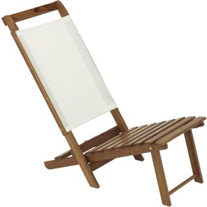 Whitecap 60074 Teak Everywhere Chair with White Batyline Fabric