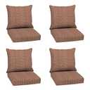 Arden Outdoor Deep Seat Cushion Set, 1Pack, 24x24, Rust Red Brushed