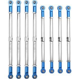 Steel Toe Links Push Rod Steering Links Turnbuckle Rod 5319X 5338R Compatible with Traxxas 1/10 EREVO 2.0 E-Revo Revo Summit RC Upgrade Parts
