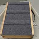 Drakthos Dog Ramp Dog Stairs for Small Dogs Foldable Dog Ramp with 4 Adjustable Heights from 7.48'' to 15.35" Wood Pet Ramp with Non Slip Carpet Portable Puppy Ramp for Couch, Sofa, Low Bed