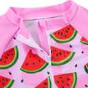 Funnycokid Girls Swimsuit Kids Bathing Suit Rashguard Swimwear Long Sleeve 3 Piece Toddler 3-7 Years